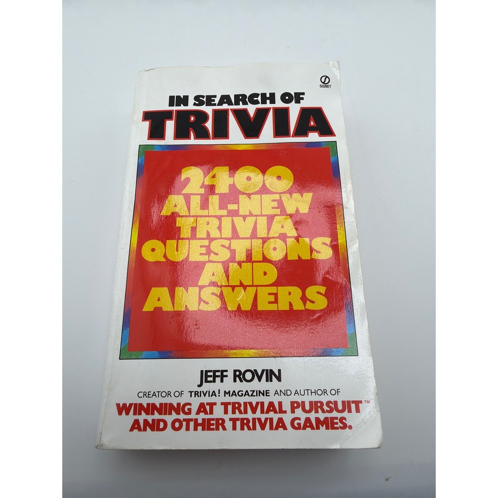 In Search of Trivia Jeff Rovin 2,400 Q&A Signet Vintage Paperback - Picture 1 of 5